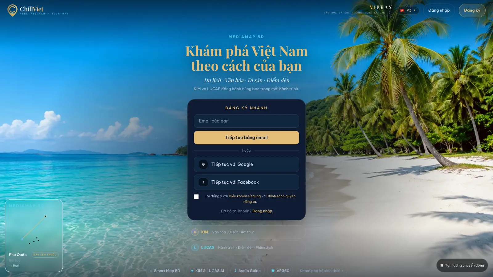 Website preview: the ChillViet homepage