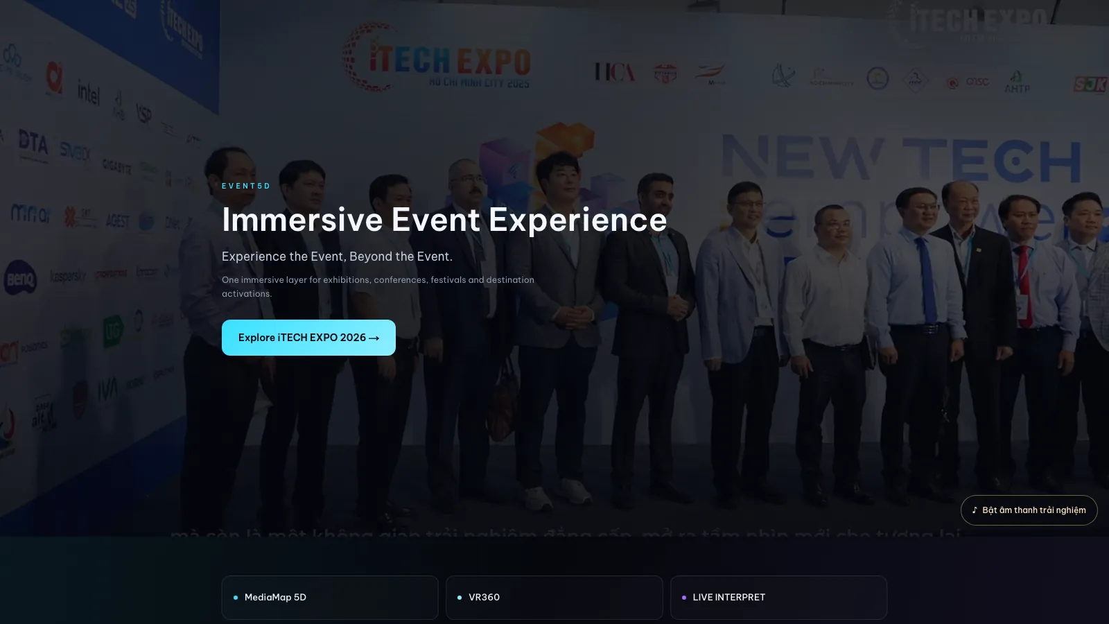Website preview: the EVENT5D homepage